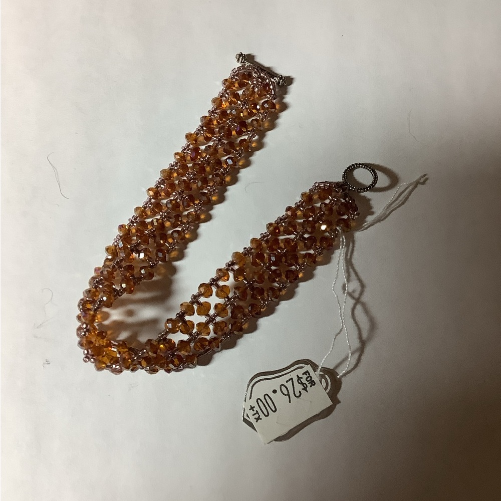 Artisan-crafted Woven Crystal Bracelet